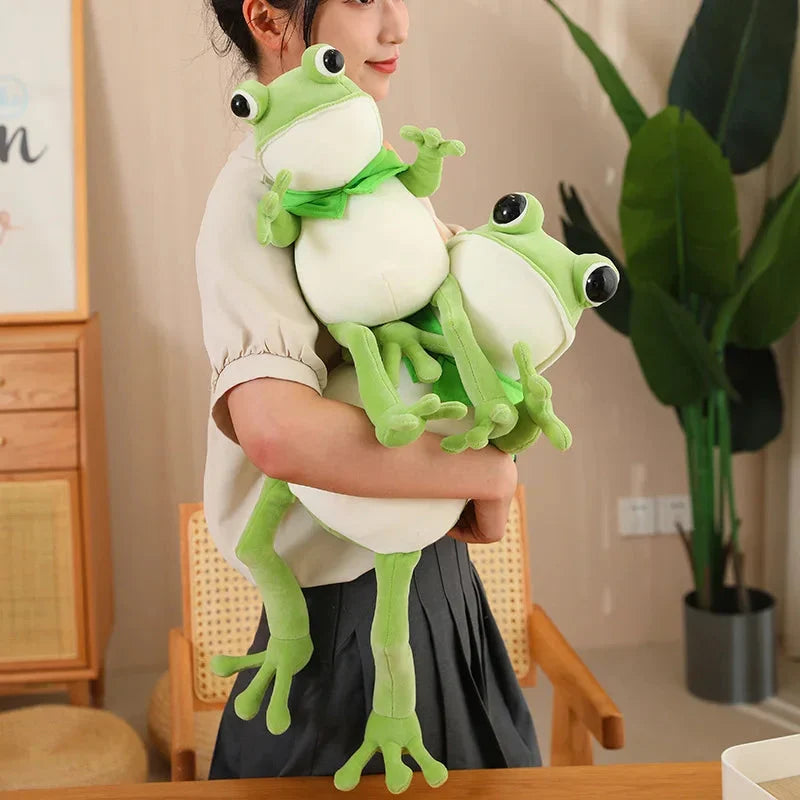 Tito the Hilarious Green Frog Plush Toy with Stylish Hat