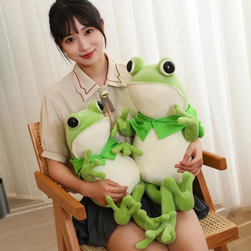 Tito the Hilarious Green Frog Plush Toy with Stylish Hat