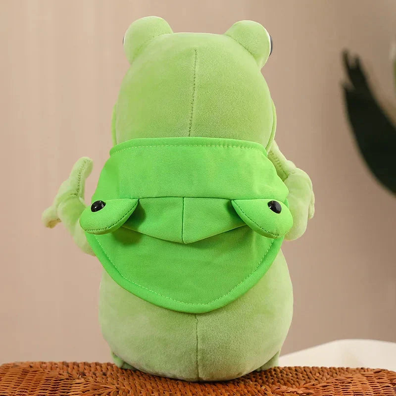 Tito the Hilarious Green Frog Plush Toy with Stylish Hat