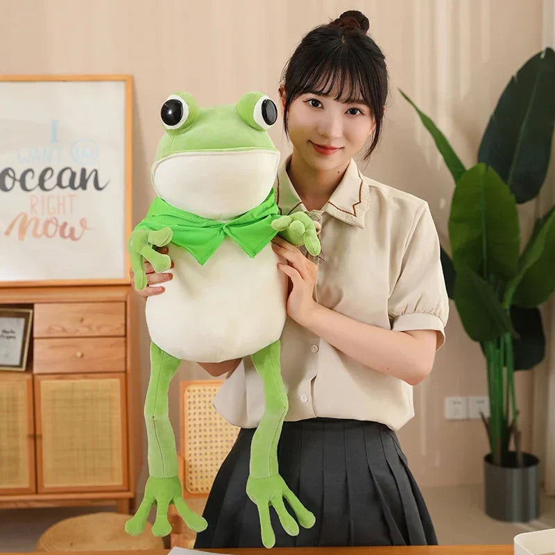 Tito the Hilarious Green Frog Plush Toy with Stylish Hat