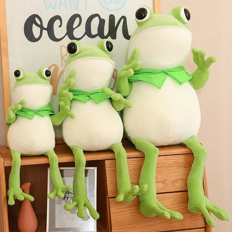 Tito the Hilarious Green Frog Plush Toy with Stylish Hat