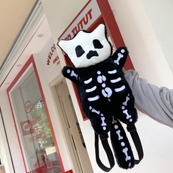 Adorable Mini Skeleton Plush Backpack - Perfect for Fun Adventures!