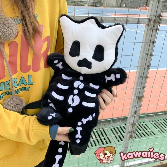 Adorable Mini Skeleton Plush Backpack - Perfect for Fun Adventures!