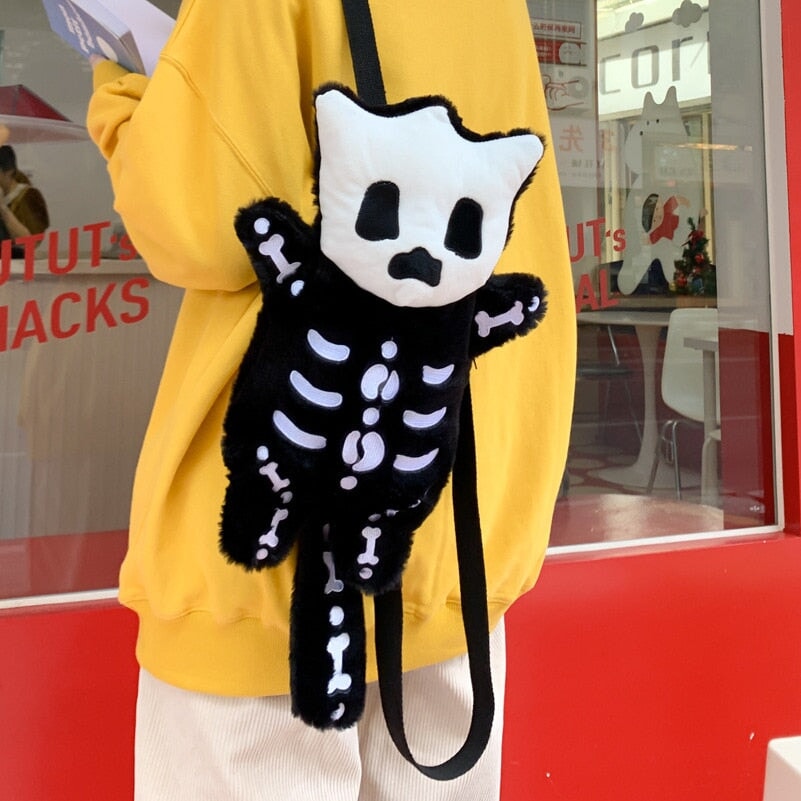 Adorable Mini Skeleton Plush Backpack - Perfect for Fun Adventures!