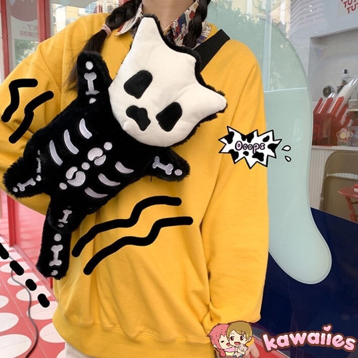 Adorable Mini Skeleton Plush Backpack - Perfect for Fun Adventures!