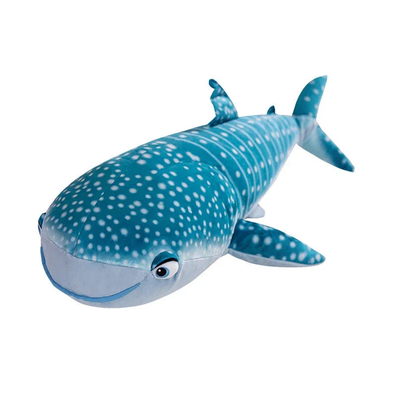Adorable 75cm White Beluga & Blue Whale Shark Plush Toys
