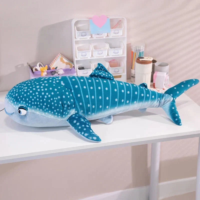 Adorable 75cm White Beluga & Blue Whale Shark Plush Toys