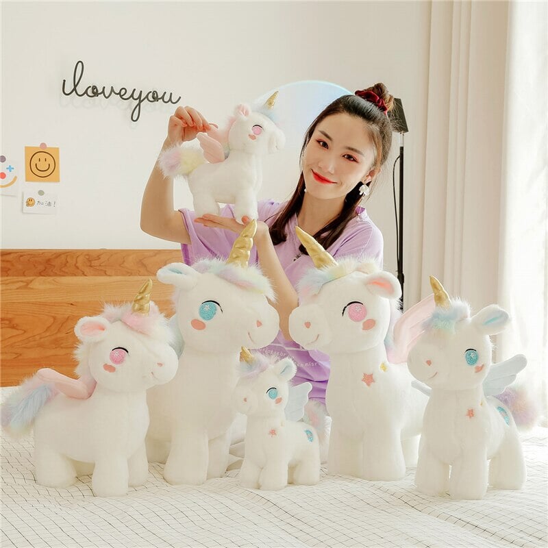 Magical White Unicorn Pony Plush Toy - The Dreamy Companion!