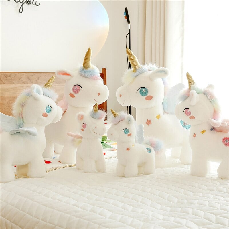 Magical White Unicorn Pony Plush Toy - The Dreamy Companion!