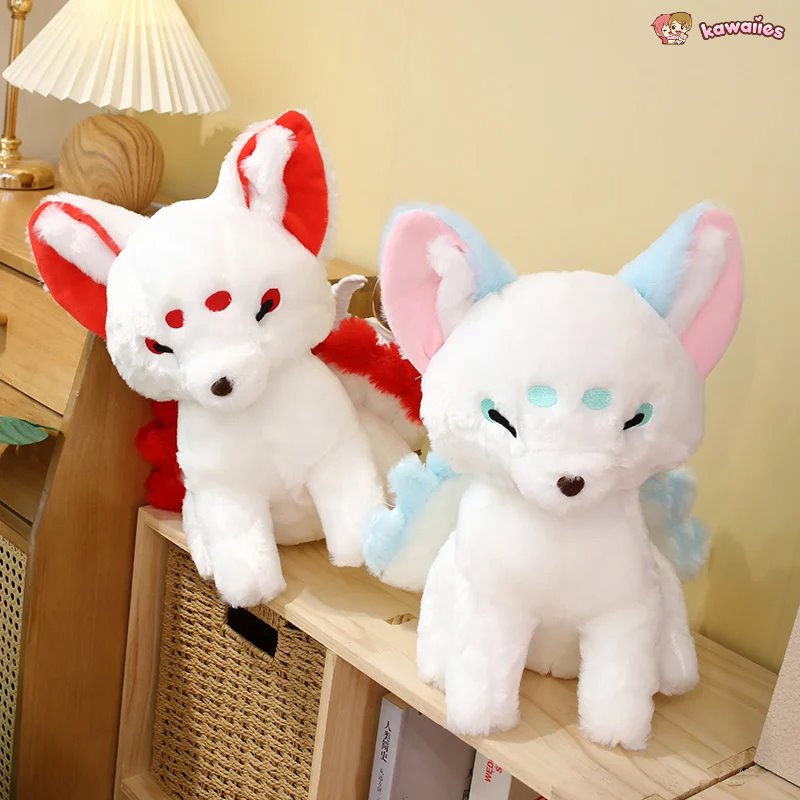 Adorable White Nine-Tailed Fox Plush Toys