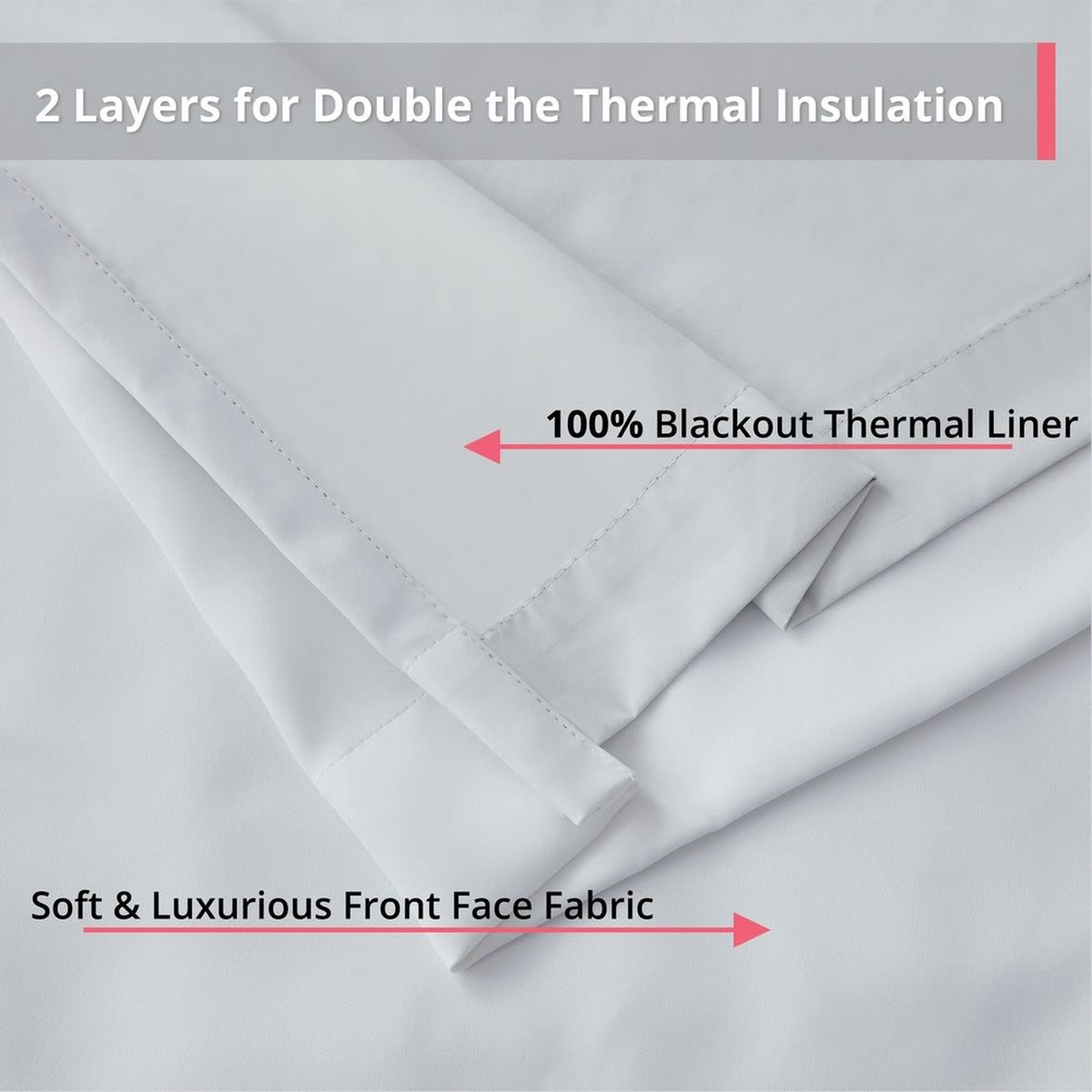 Thd Virginia 100% Blackout Grommet Total Privacy Curtain Panels - Set of 2