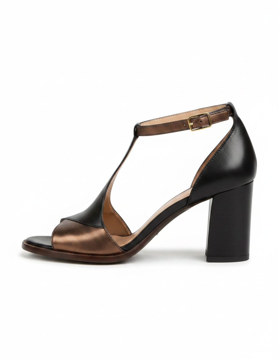 Kenzira | Sandalen mit Blockabsatz und Knöchelriemen