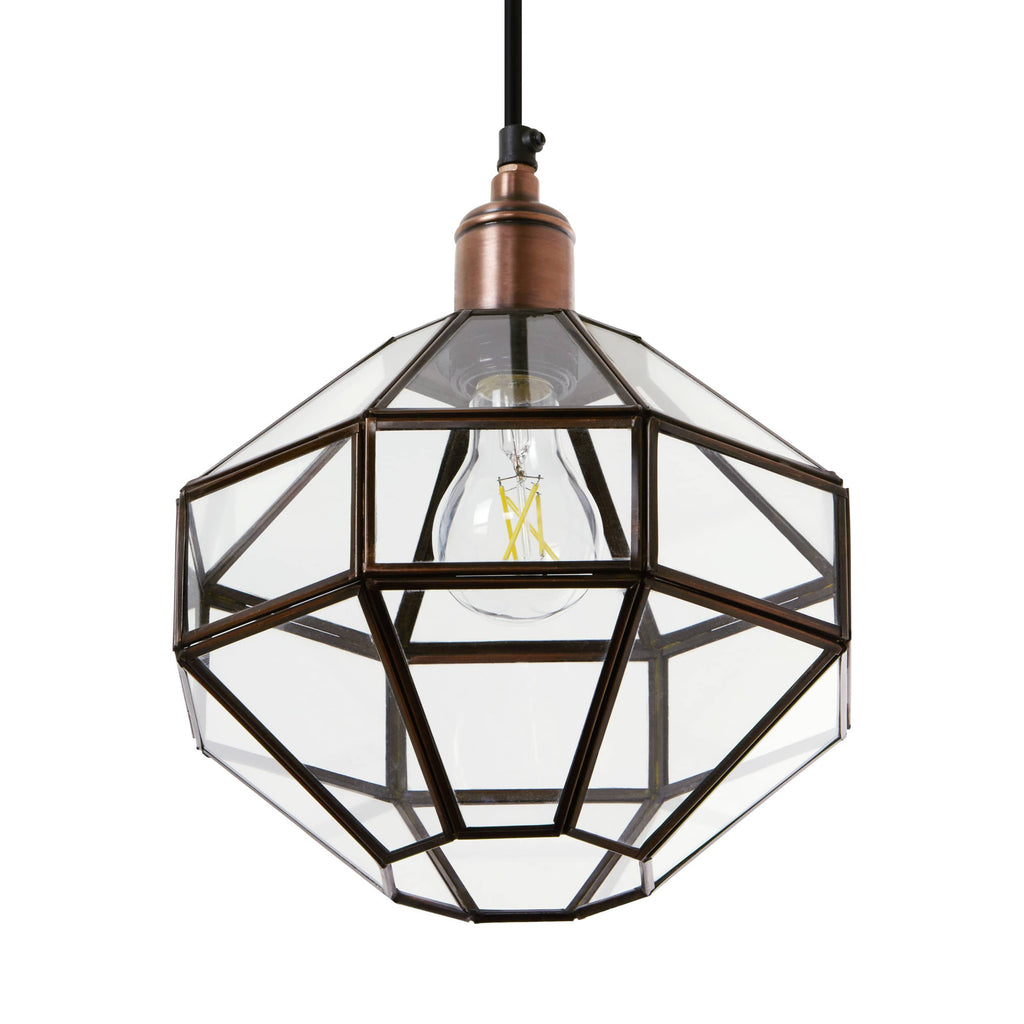 River of Goods Bohemian Clear Globe Shade Pendant Light