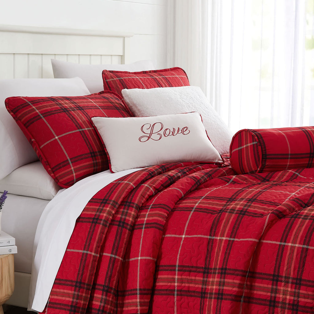 Southshore Fine Linens Vilano Plaid 6PC Quilt Set