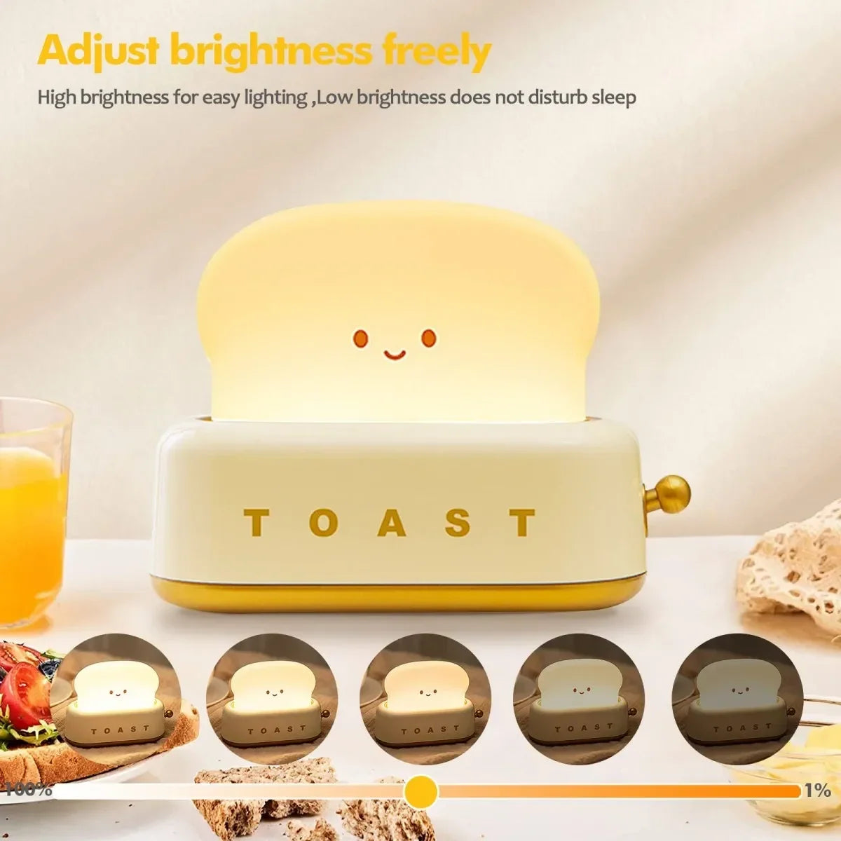 Novelty Cartoon Bread LED Nightlight