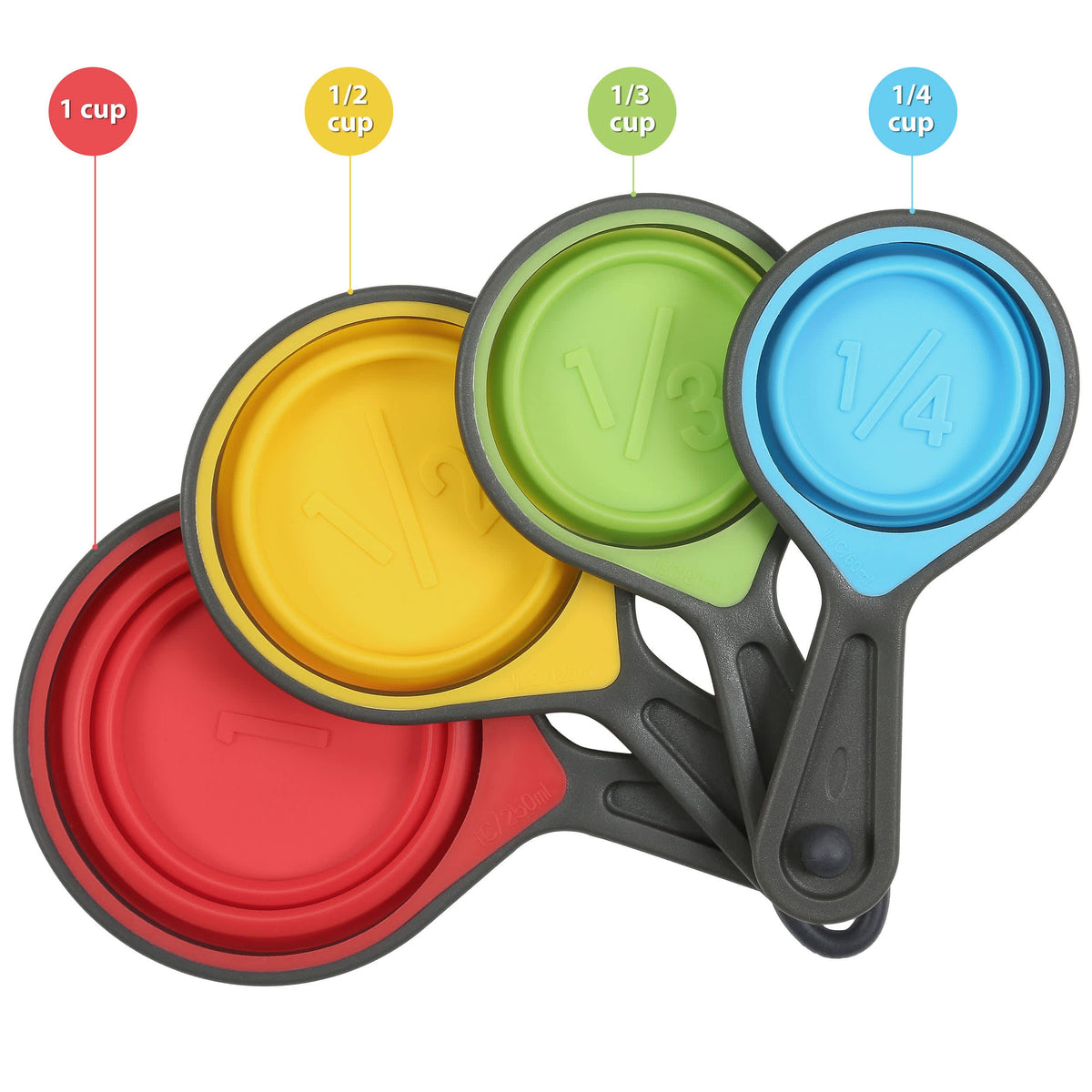 Vino Ninja Collapsible Measuring Cups - 4pc Set