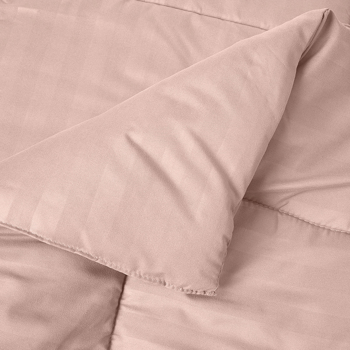 Elegant Comfort 8-Piece Dobby Stripe Comforter Set - Includes 4-Piece Sheet Set with Double Sided Storage Pockets