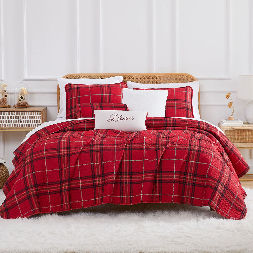 Southshore Fine Linens Vilano Plaid 6PC Quilt Set