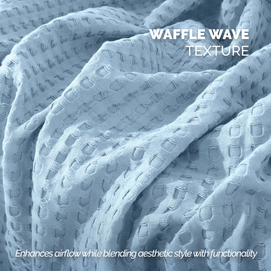 Elegant Comfort Cotton Waffle Blanket