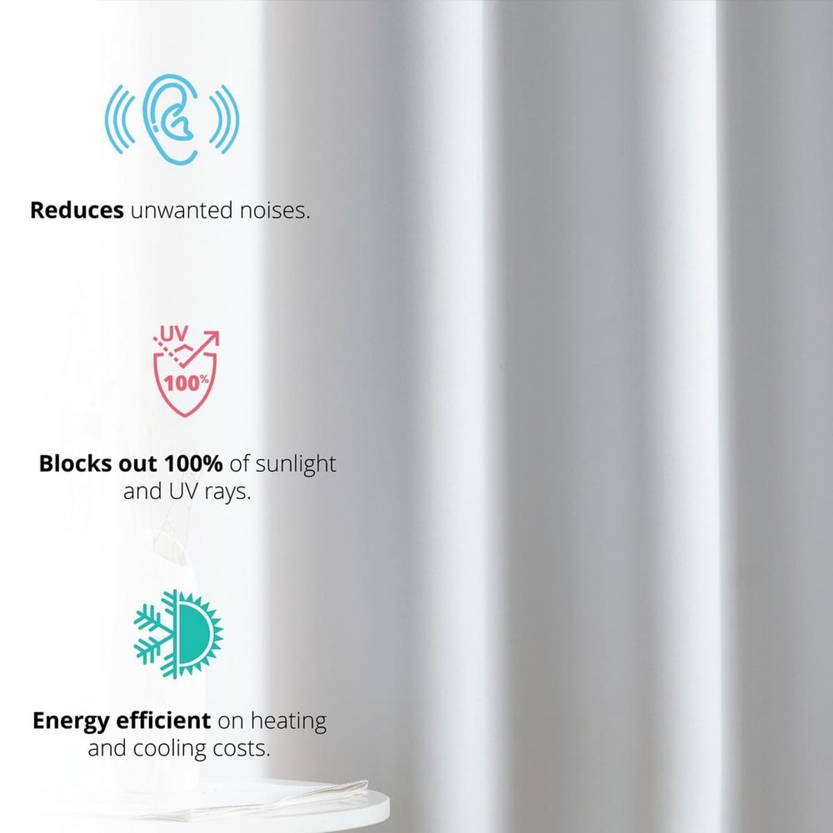 Thd Lawrence 100% Full Blackout Thermal Insulated Energy-Saving Grommet Curtain Panels (Set of 2)