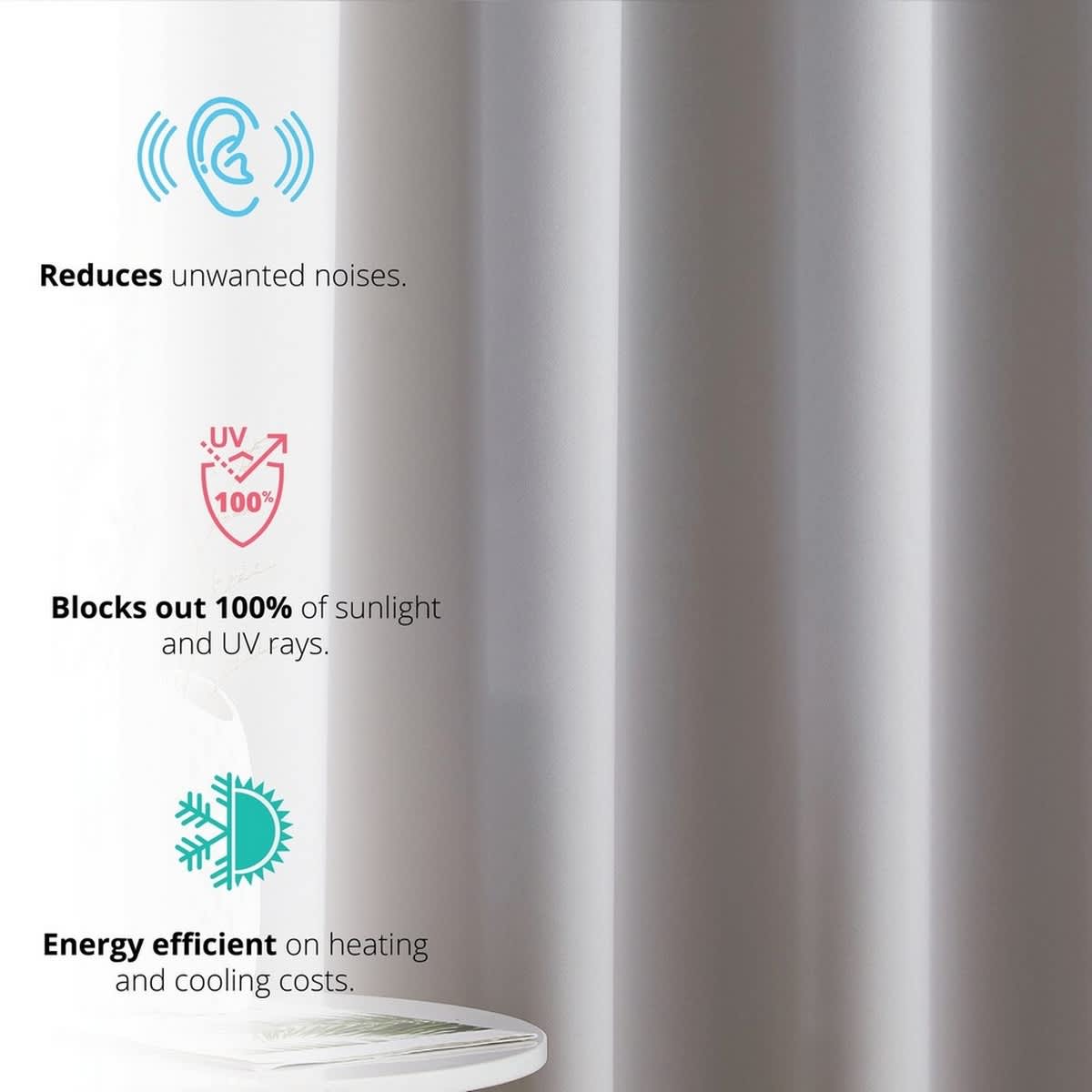 Thd Lawrence 100% Full Blackout Thermal Insulated Energy-Saving Grommet Curtain Panels (Set of 2)