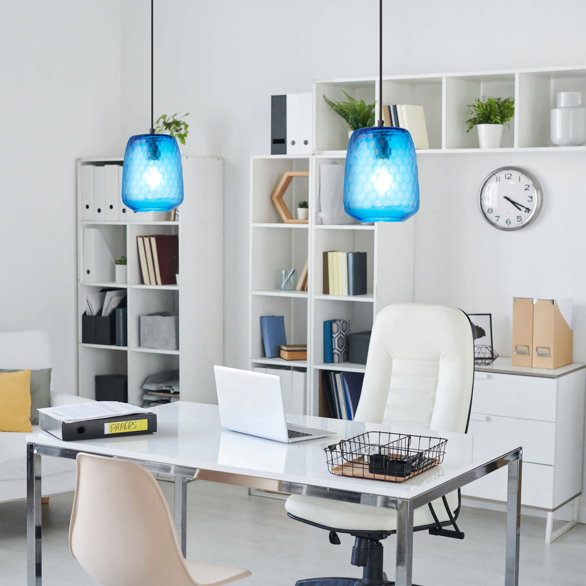 River of Goods Hanging Lamp - Blue & Black