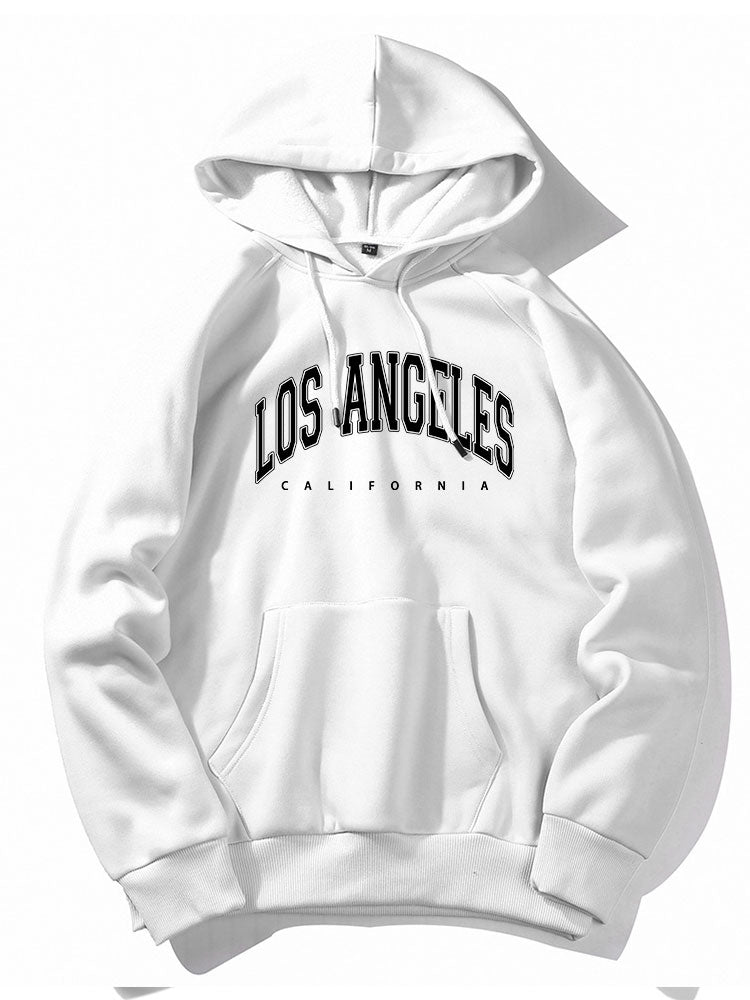 Los Angeles Letter Print Hoodies
