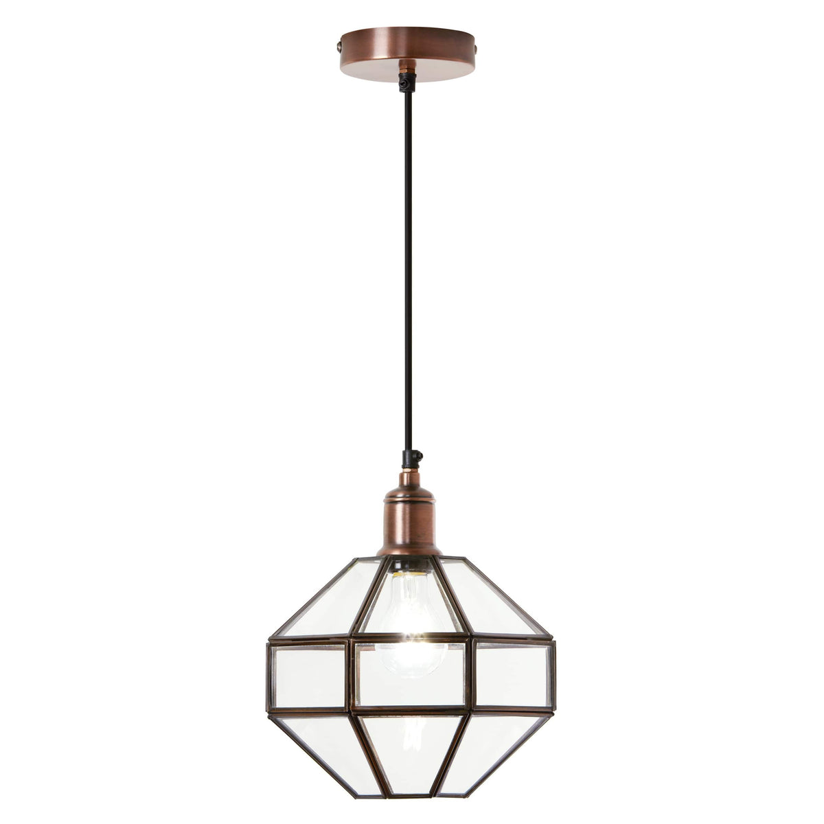 River of Goods Bohemian Clear Globe Shade Pendant Light