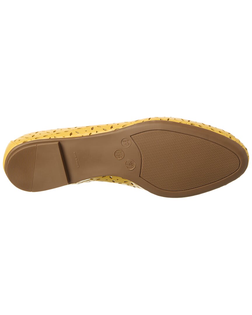 French Sole Leyla Laser Cut Leather Flat