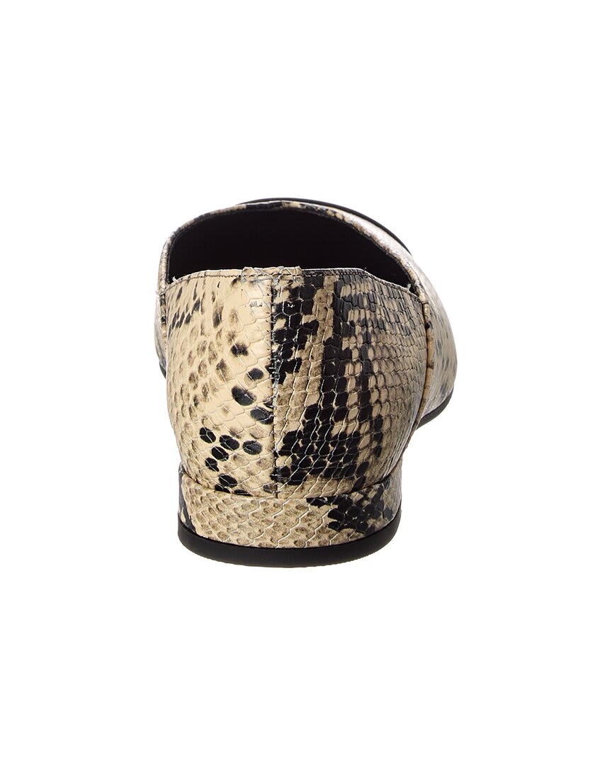 M by Bruno Magli Parma Snake-Embossed Leather Flat