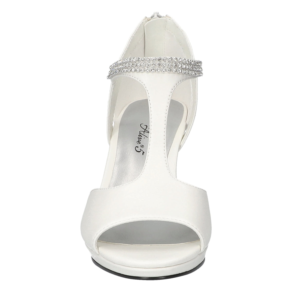 Easy Street Women's Flash White T-Strap Pumps