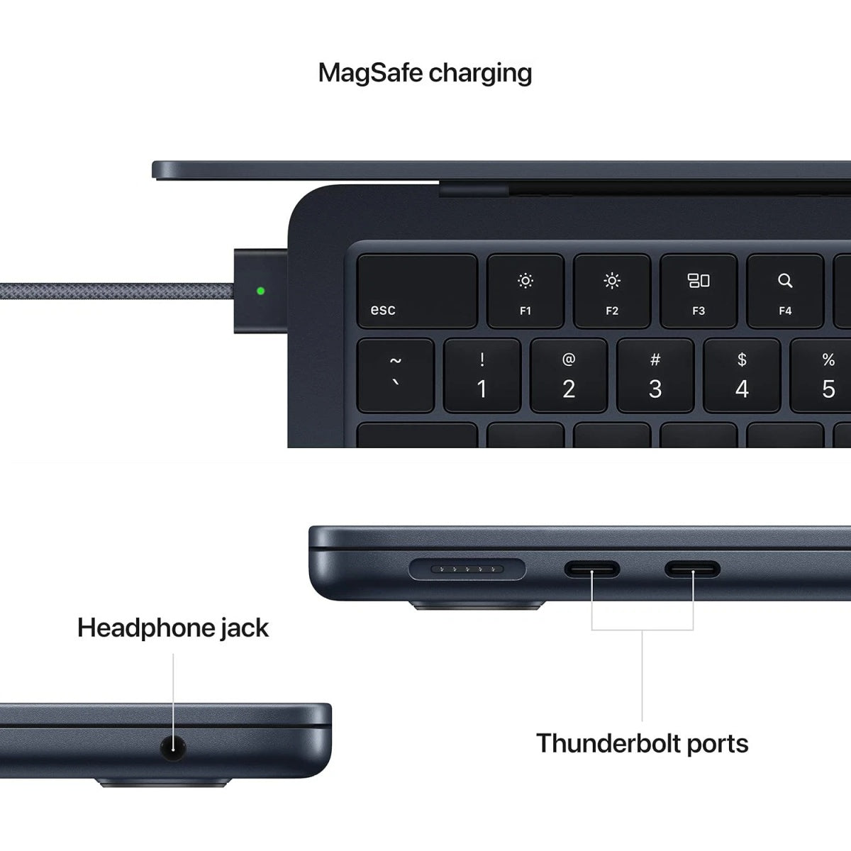 13" Apple MacBook Air M2 A2681 MIDNIGHT 512GB SSD | 16 Cores | Mac OS 26 - Tahoe | FREE 1 Year Warranty