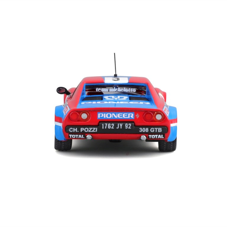 18-36304 - Bburago - 1:43 - Ferrari Racing - 308 GTB 1982 - #3 Rouge/Bleu