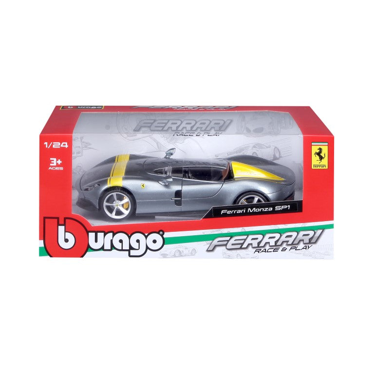18-26027 Bburago Ferrari R&P - Ferrari Monza SP1, grise - Échelle 1:24
