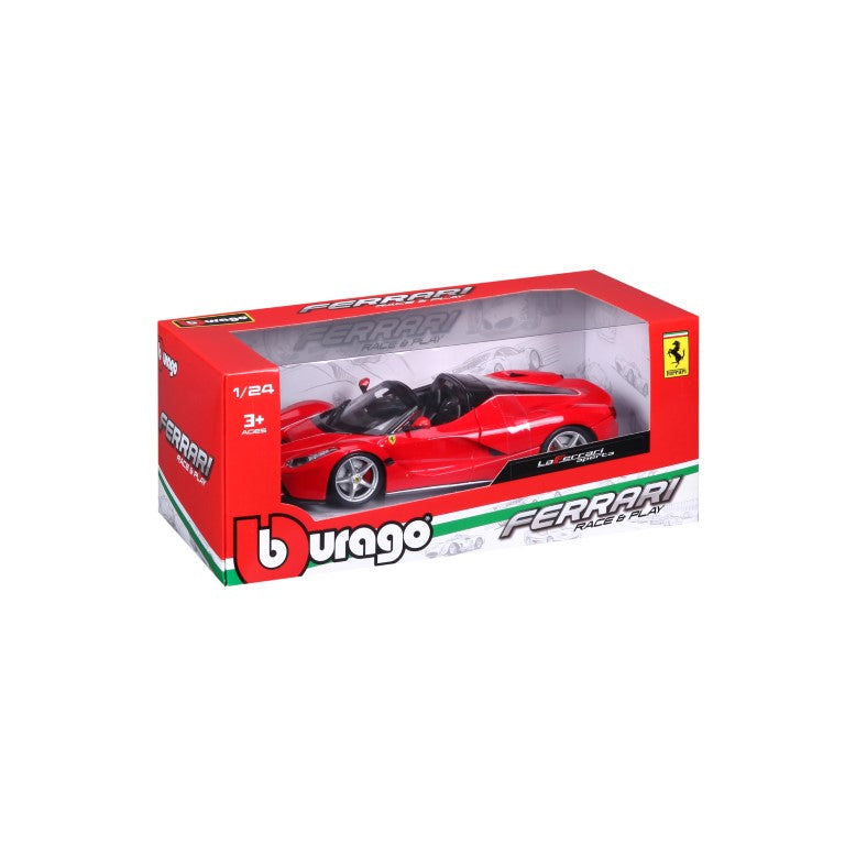 18-26022 Bburago Ferrari Race&Play - Ferrari LaFerrari Aperta, rouge - 1:24
