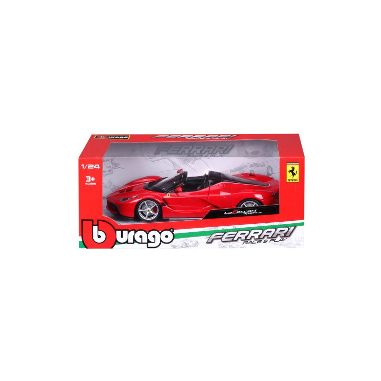 18-26022 Bburago Ferrari Race&Play - Ferrari LaFerrari Aperta, rouge - 1:24