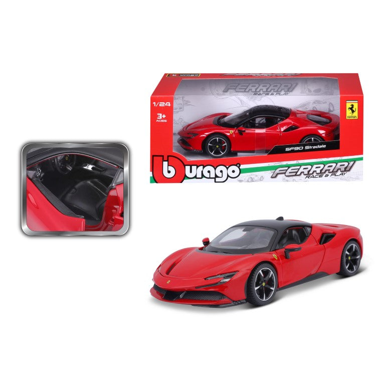 18-26028 Bburago Ferrari Course&Jeu - Ferrari SF90 Stradale - Échelle 1:24