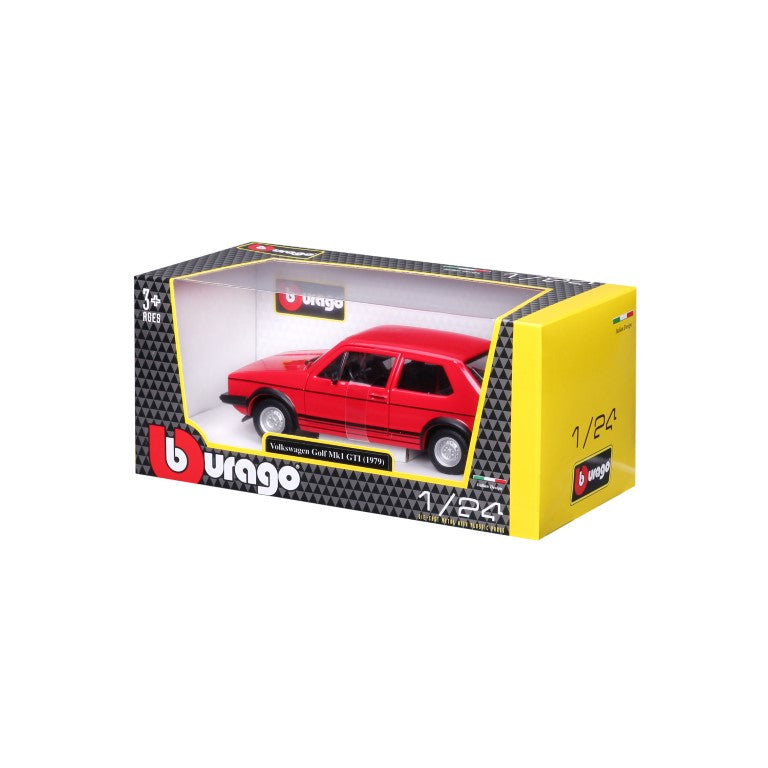 18-21089 RD Bburago - Volkswagen Golf Mk1 GTI, rouge (1979) - 1:24