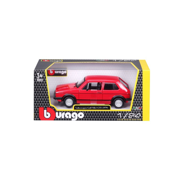 18-21089 RD Bburago - Volkswagen Golf Mk1 GTI, rouge (1979) - 1:24