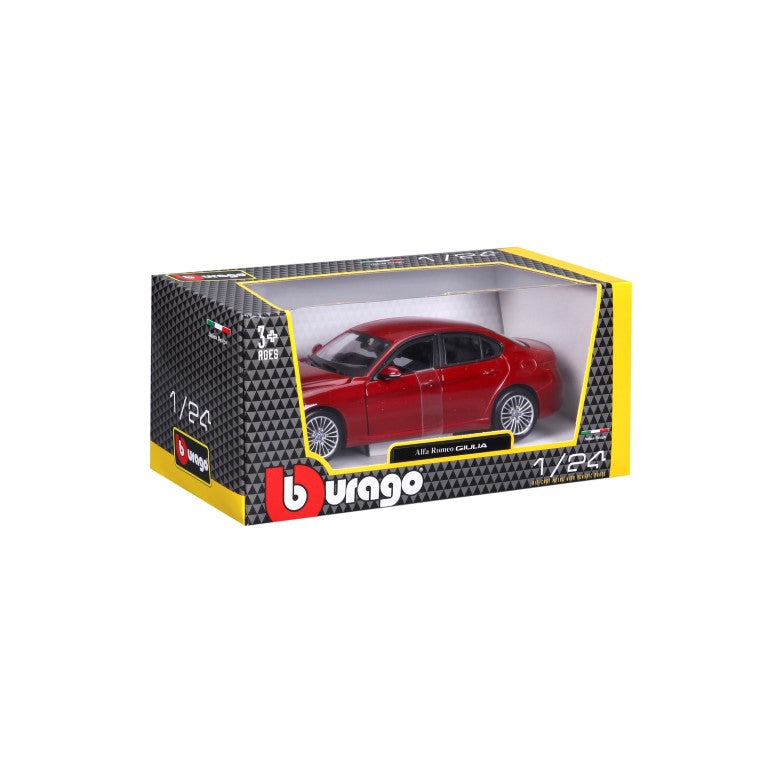 18-21080 RD Bburago - Alfa Romeo Giulia (2016), rouge - Échelle 1:24