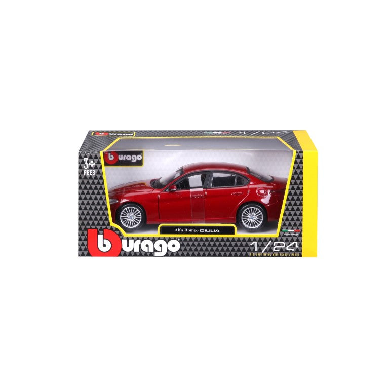 18-21080 RD Bburago - Alfa Romeo Giulia (2016), rouge - Échelle 1:24