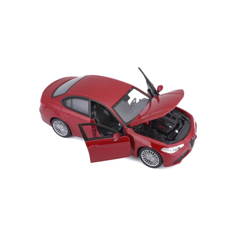 18-21080 RD Bburago - Alfa Romeo Giulia (2016), rouge - Échelle 1:24