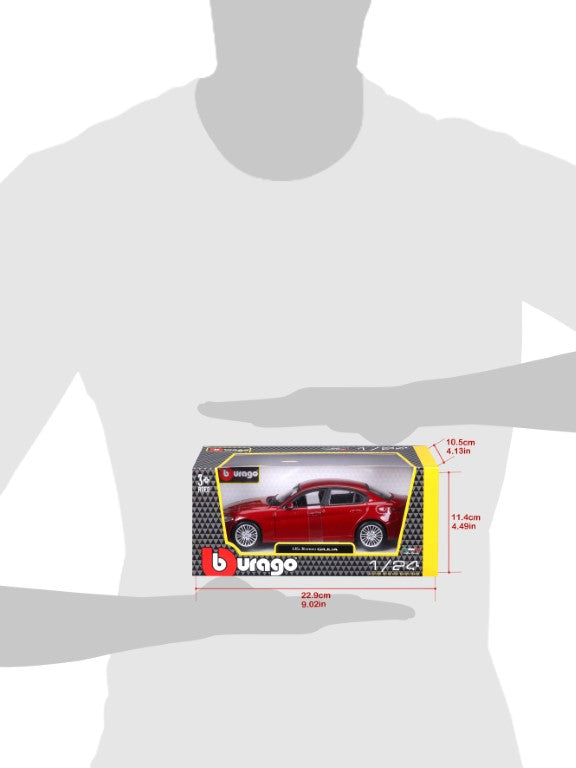 18-21080 RD Bburago - Alfa Romeo Giulia (2016), rouge - Échelle 1:24