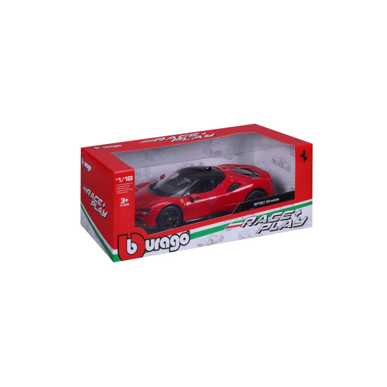 18-16015 Bburago Ferrari R&P - Ferrari SF90 Stradale, rouge - Échelle 1:18
