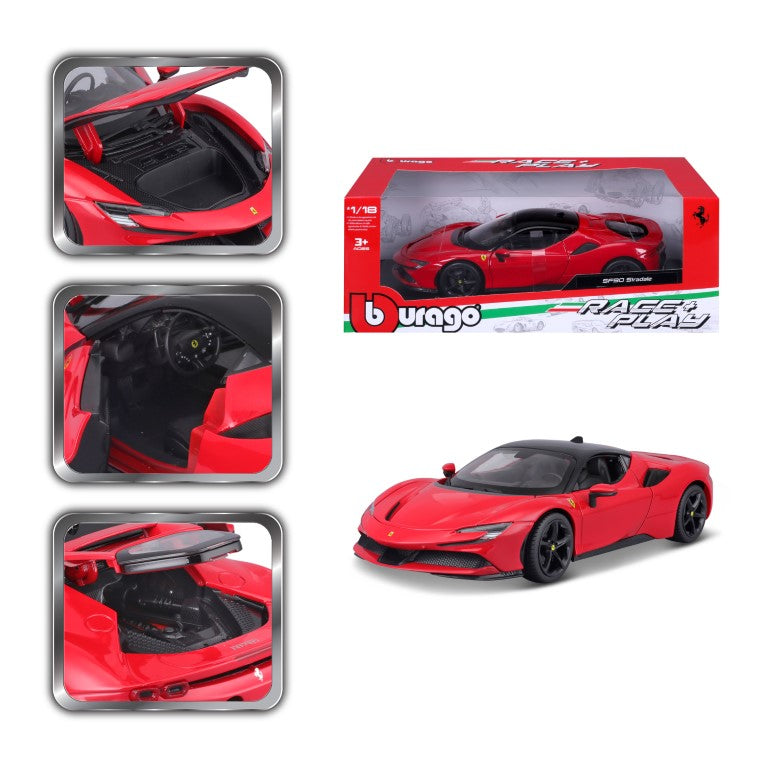 18-16015 Bburago Ferrari R&P - Ferrari SF90 Stradale, rouge - Échelle 1:18