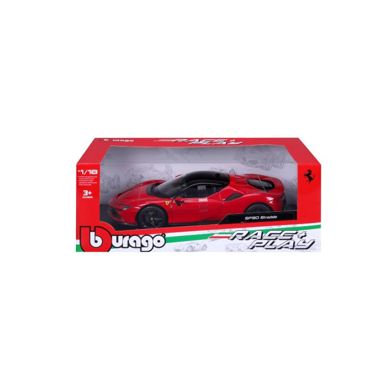 18-16015 Bburago Ferrari R&P - Ferrari SF90 Stradale, rouge - Échelle 1:18