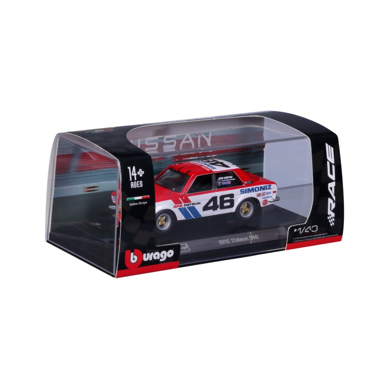 18-38301 Bburago Course - Bre Datsun 510 - Échelle 1:43