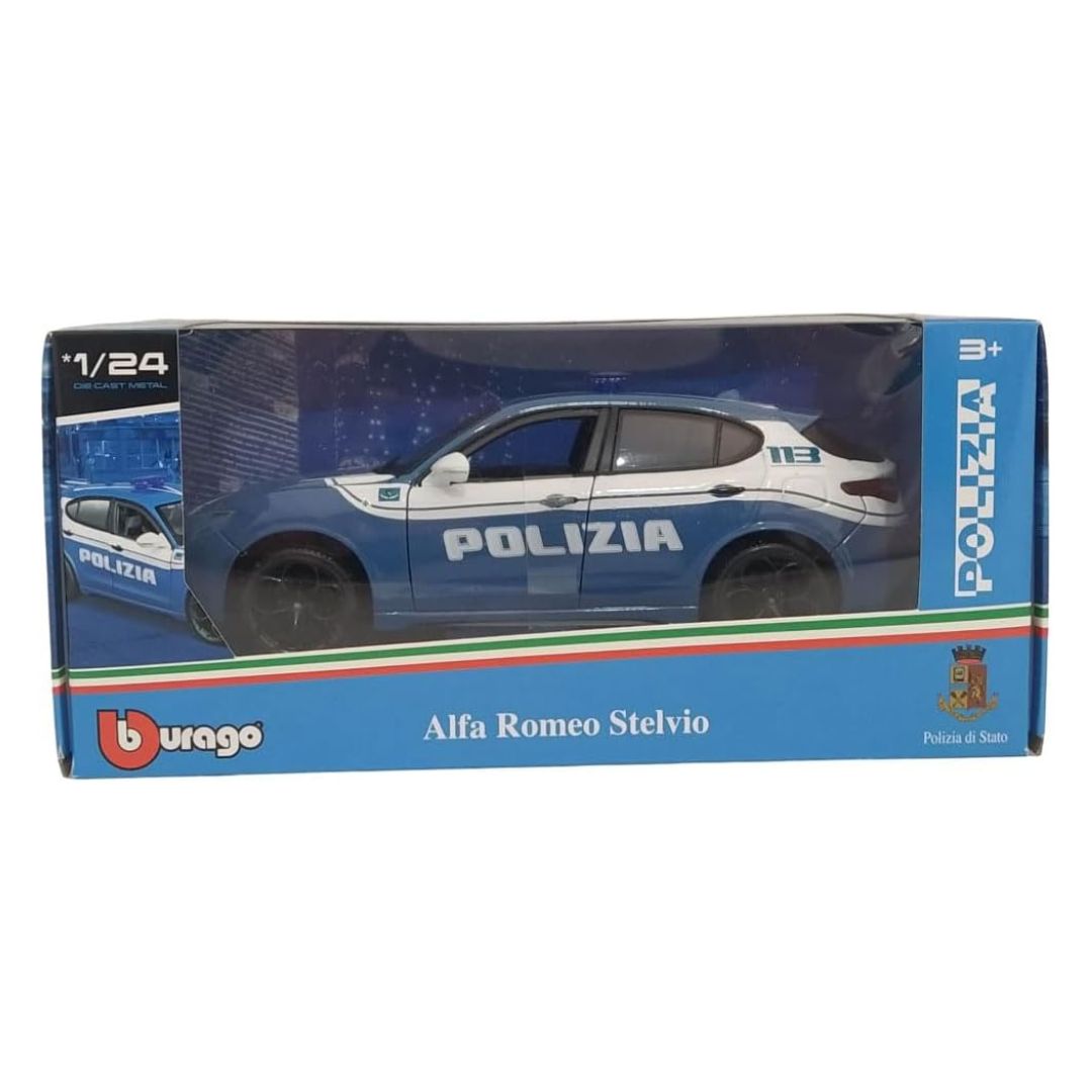 18-01458 (28-21086) Bburago - Alfa Romeo Stelvio Polizia - Échelle 1:24
