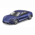 18-30433 Bburago Street Fire - Porsche Taycan, bleu - Échelle 1:43