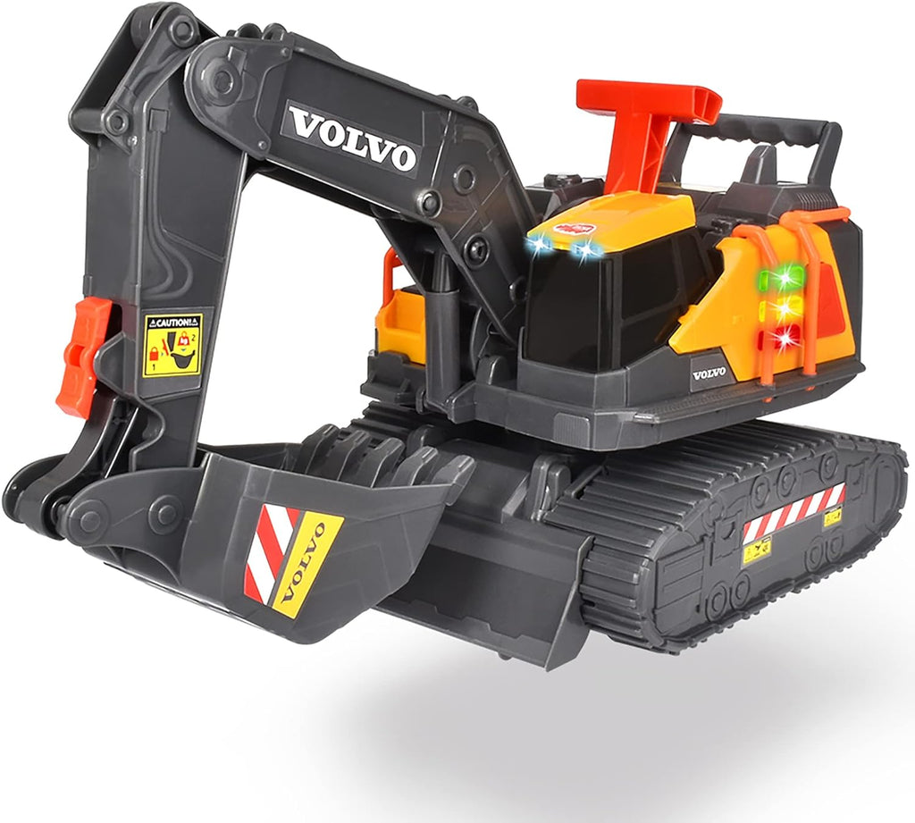 203725006 Dickie jouets pelle Volvo cm. 30, détecte le poids, les lumières et les sons